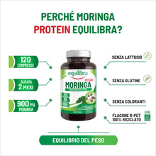 Carica l'immagine nel visualizzatore di Gallery, Equilibra Moringa Protein 900mg, 120 Compresse, Scorta 2 mesi