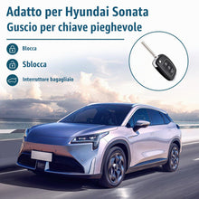 Carica l'immagine nel visualizzatore di Gallery, Hyundai Guscio Chiave Auto Compatibile con i10 i20 i30 i40 ix20 ix30 ix25 ix35 ix45 ix55, 3 Tasti Telecomando Ricambio C