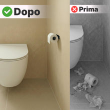 Carica l'immagine nel visualizzatore di Gallery, Minismus Porta Carta Igienica Adesivo, Acciaio Inox Verniciato, Nero