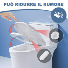 Carica l'immagine nel visualizzatore di Gallery, 2 Set Paracolpi per Sedili WC a Incastro (12 Pezzi), Gommini di Ricambio Grigio senza Colla per Copriwater, Spessori in 