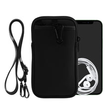 Carica l'immagine nel visualizzatore di Gallery, kwmobile Custodia Neoprene con Zip per Smartphone XL - 6,7/6,8" - Portacellulare a Tracolla - Porta Cellulare da Collo U