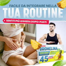Carica l'immagine nel visualizzatore di Gallery, Bromelina Drenante Dimagrante Extra Forte 5000 GDU/G Gambe Pancia Piatta Detox Anticellulite Alto Dosaggio Integratore C
