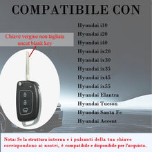 Carica l'immagine nel visualizzatore di Gallery, SUPALAND Guscio Chiave di Ricambio a 3 Tasti Per Telecomando Auto Con Lama Compatibile con Hyundai i10 i20 i40 ix20 ix30