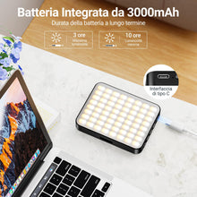 Carica l'immagine nel visualizzatore di Gallery, 128 Luce per Foto, 3000mAh Magnetica Luce per Video con 3 Modalità e 10 Livelli di Luminosità, 3000-6500K Luci Fotografi