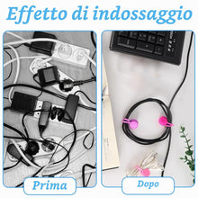 Carica l'immagine nel visualizzatore di Gallery, Fascette Fermacavi, 10 Pezzi Organizer Cavi, Riutilizzabili in Silicone, Fascette Fermacavi Magnetiche Multifunzionali, 