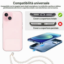 Carica l'immagine nel visualizzatore di Gallery, Cordino per Cellulare Pearl con 2 Patch Universali, Porta Cellulare da Collo, Laccio per Cellulare da Collo per Custodia