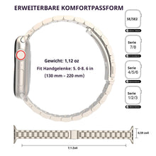 Carica l'immagine nel visualizzatore di Gallery, Bracciale Sottile in Metallo da Donna Compatibile con Apple Watch Cinturino 38mm 40mm 41mm 42mm 44mm 45mm 46mm 49mm Brac