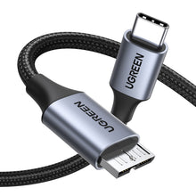 Carica l'immagine nel visualizzatore di Gallery, UGREEN Cavo Type C a Micro USB 3.0 10Gbps Cable Disco Rigido Esterno (0.5M)