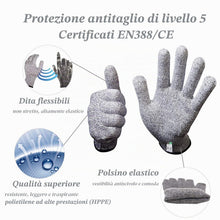 Carica l'immagine nel visualizzatore di Gallery, Guyarns Guanti Antitaglio Protezione Livello 5 e Certificazione EN388, Guanti da Lavoro, Attrezzi Giardinaggio Guanti Us