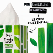 Carica l'immagine nel visualizzatore di Gallery, The Cheeky Panda Fazzoletti di Carta | 12 Scatola - 56 Fazzoletti per Scatola | Realizzati in bambù | 3 Veli