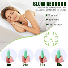 Carica l'immagine nel visualizzatore di Gallery, AiQInu Tappi per dormire, 60 coppie 38 dB SNR, schiuma super morbida, protezione dal rumore, ideali per russare, apprend