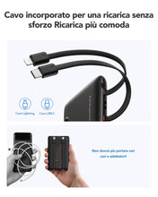 Carica l'immagine nel visualizzatore di Gallery, Power Bank 10000mAh 22,5W Caricatore Portatile Ricarica Rapida (Nero)