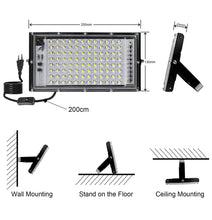 Carica l'immagine nel visualizzatore di Gallery, CREATESTAR Faretto Led da Esterno, 100W 2 Pezzi Faretti Led Esterni luce bianca fredda, IP65 Impermeabile Faro Led Ester