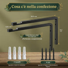 Carica l'immagine nel visualizzatore di Gallery, Parete Staffa per Pianta, 2 Pz Ganci da Parete per Piante, Staffa per Piante Sospese con Viti per Appendere Fioriere, Pi
