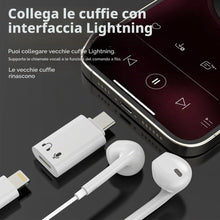 Carica l'immagine nel visualizzatore di Gallery, Adattatore da Jack Cuffie Lightning a USB C per iPhone 17, 16, 15 Pro Max, Compatibile con Samsung S25, per Apple e iPad