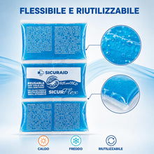 Carica l'immagine nel visualizzatore di Gallery, SICURAID Ghiaccio Gel Riutilizzabile Caldo Freddo FLEX - 1 Pezzo