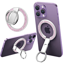 Carica l'immagine nel visualizzatore di Gallery, Ysnzaq Glitter Supporto ad Anello Magnetico Telefono per MagSafe PQ Rosa