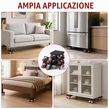 Carica l'immagine nel visualizzatore di Gallery, JIANTA Sposta Mobili Pesanti con 4 Carrelli, Set Sollevatore Mobili 500 kg