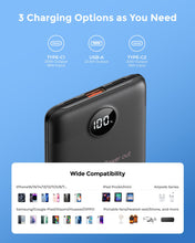 Carica l'immagine nel visualizzatore di Gallery, VEEKTOMX Power Bank 10000mAh Mini Powerbank 22,5W Ricarica Rapida