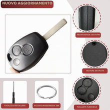 Carica l'immagine nel visualizzatore di Gallery, 2 Pezzi Guscio Chiave Auto 3 Tasti Compatibile con R-enault Twingo Master Modus Kangoo Clio Trafic Vivaro Espace Dacia D