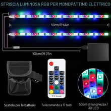 Carica l'immagine nel visualizzatore di Gallery, Striscia di luci per scooter elettrico, striscia di luci LED RGB per scooter elettrico con telecomando, striscia LED res