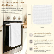 Carica l'immagine nel visualizzatore di Gallery, Zindoo 5 Pezzi Strofinacci Cucina Microfibra 40x40 cm Multicolore