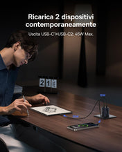 Carica l'immagine nel visualizzatore di Gallery, Baseus PicoGo II Caricatore USB C 45W, Alimentatore USB C a 2 Porte PD 3.0 PPS Ricarica Rapida Compatibile con iPhone 17