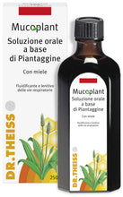 Carica l'immagine nel visualizzatore di Gallery, Dr. Theiss Mucoplant Piantaggine 250 ml - Sciroppo Gola e Vie Respiratorie, con Calmanti Naturali (Miele, Melassa, Menta