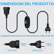 Carica l'immagine nel visualizzatore di Gallery, KSIBNW Dimmer Regolatore LED 220-240V, 2M Interruttore Dimmerabile Rotativo Silenzioso Regolabile Regolatore Interruttor