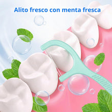 Carica l'immagine nel visualizzatore di Gallery, 600 Filo Interdentale a Doppia Linea alla Menta per la Cura dei Denti - Archetti filo interdentale per Rimuovere la Plac