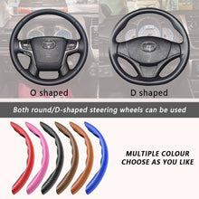 Carica l'immagine nel visualizzatore di Gallery, Fibra di Carbonio Coprivolante Auto,Sicuro e Antiscivolo Accessori Auto per Uomini e Donne,Universale 38cm Copri Volante