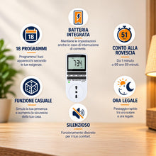 Carica l'immagine nel visualizzatore di Gallery, 2 Prese Programmabili Digitali Timer Conto alla Rovescia 16A