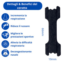 Carica l'immagine nel visualizzatore di Gallery, 120 Cerotti Nasali Respira Bene, Rimedi Antirussamento, Congestione Nasale, Cerotti Nasali Sport per Respirare Meglio da