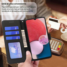 Carica l'immagine nel visualizzatore di Gallery, Tawarror Cover Premium Pelle PU per Samsung Galaxy A13 4G, Nero