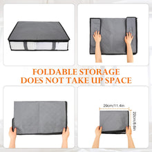 Carica l'immagine nel visualizzatore di Gallery, AiQInu Contenitori Sottoletto,2 Pezzi Organizer Sotto letto Con Finestra di Osservazione e Maniglia,Salvaspazio Pieghevole Organizzatore Armadio per Abbigliamento Coperte Piumoni