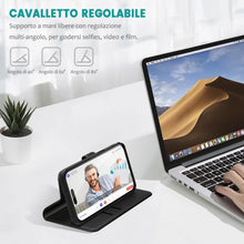 Carica l'immagine nel visualizzatore di Gallery, SineOrdo Cover compatible con iPhone 17 Custodia, Custodia iPhone 17 Cover Libro Portafoglio Folio Pelle Flip Stand Case