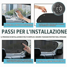 Carica l'immagine nel visualizzatore di Gallery, Parasole per lunotto posteriore, 100 x 50 cm, con 4 ventose, pieghevole, in rete, con protezione UV e privacy, universal