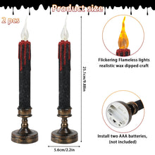 Carica l'immagine nel visualizzatore di Gallery, 2 pezzi Candele LED per Halloween, candele galleggianti a LED a batteria