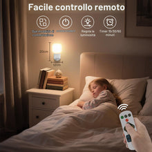 Carica l'immagine nel visualizzatore di Gallery, Luce LED con sensore di movimento,3 temperature,6000K,Luce LED ricaricabile con telecomando e ricarica USB,Adatta per co