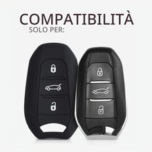 Carica l'immagine nel visualizzatore di Gallery, kwmobile Cover Chiavi Auto Compatibile con Peugeot Citroën Smart Key 3 Tasti (Keyless Go) - Custodia Protettiva Chiave A