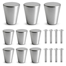 Carica l'immagine nel visualizzatore di Gallery, 9 Pomelli per Mobili in Alluminio Opaco – Maniglie Rotonde per Cassetti con Viti, Stile Moderno per Armadi Cucina, Bagno