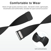 Carica l'immagine nel visualizzatore di Gallery, Amzpas Cinturino per Samsung Galaxy Watch 4/5/6/7 40mm 44mm, Cinturino in Acciaio,Metallo Magnete per Samsung Galaxy Wat