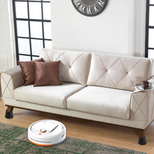 Carica l'immagine nel visualizzatore di Gallery, QWORK® 4 Pezzi rialzi per Letto Rotondi da 10 cm, rialzi per mobili Rotondi Resistenti, Fino a 990 kg, per Divano Letto,