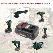 Carica l'immagine nel visualizzatore di Gallery, Batteria Pap 20 B1 per Parkside 20V Batteria Pap 20 A1, A3, B3, PSTA 20-Li A1, PSSPA 20Li F4, PSTA 20-LiA1, PPSTDA 20Li 