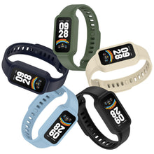 Carica l'immagine nel visualizzatore di Gallery, 5 Pezzis Silicone Cinturini Compatibile con Xiaomi Smart Band 9 Active/Redmi Smart Band 3, Regolabile Sportivo Cinturino