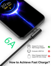 Carica l'immagine nel visualizzatore di Gallery, iMangoo Cavo USBC intrecciato 2m Ricarica 120W 6A 90 Gradi per Xiaomi Redmi