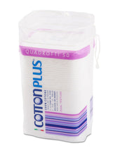 Carica l'immagine nel visualizzatore di Gallery, Cotton Plus QUADROTTI Dischetti Struccanti quadrati 100% Puro Cotone 50 pz.
