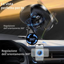 Carica l'immagine nel visualizzatore di Gallery, MANKIW Caricatore Auto per MagSafe, 15W Caricatore Wireless Auto per iPhone 17/16/15/14/13/12, Supporto Telefono da Auto