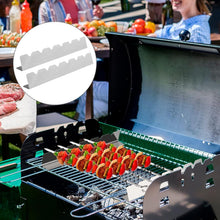 Carica l'immagine nel visualizzatore di Gallery, 4 Pezzi Griglia Supporto per 6 Spiedini in Acciaio Inox - Accessori per Barbecue, Esterni, Campeggio ed Escursionismo