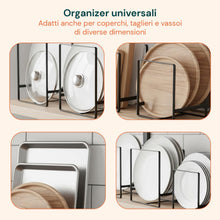 Carica l'immagine nel visualizzatore di Gallery, Avilia Scolapiatti Verticale in Metallo Set 4, Porta Coperchi, 2 Misure